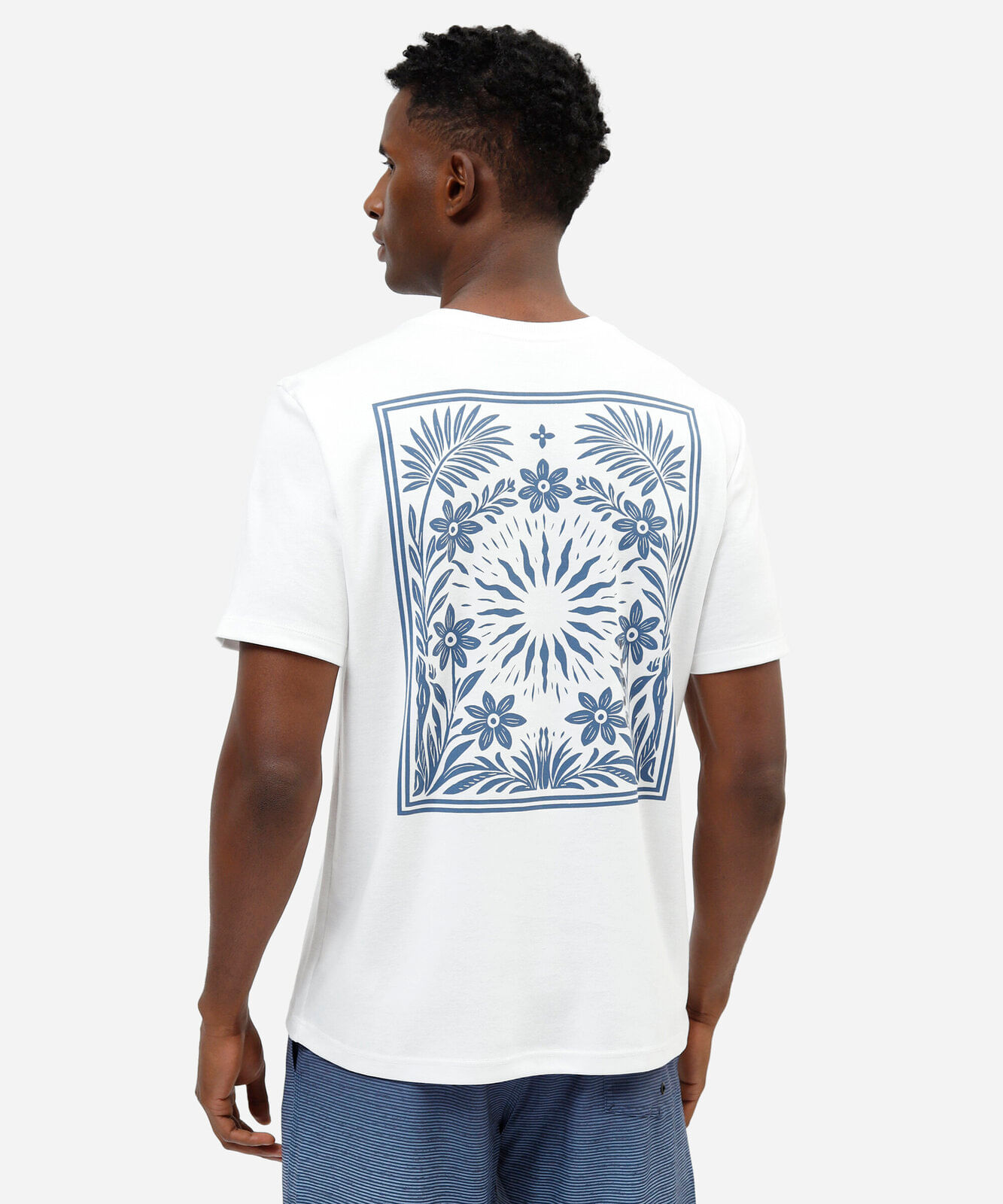 camiseta masculina com algodão manga curta estampada off white