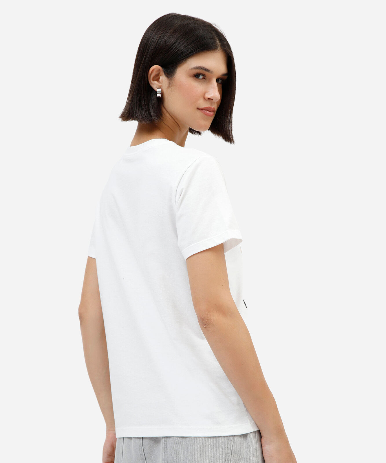 camiseta feminina de algodão manga curta spice girls off white