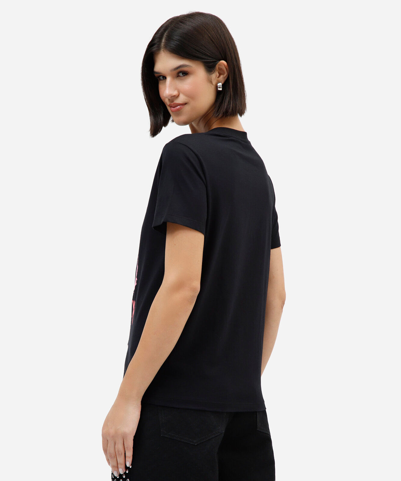 camiseta feminina de algodão manga curta machine gun kelly preta