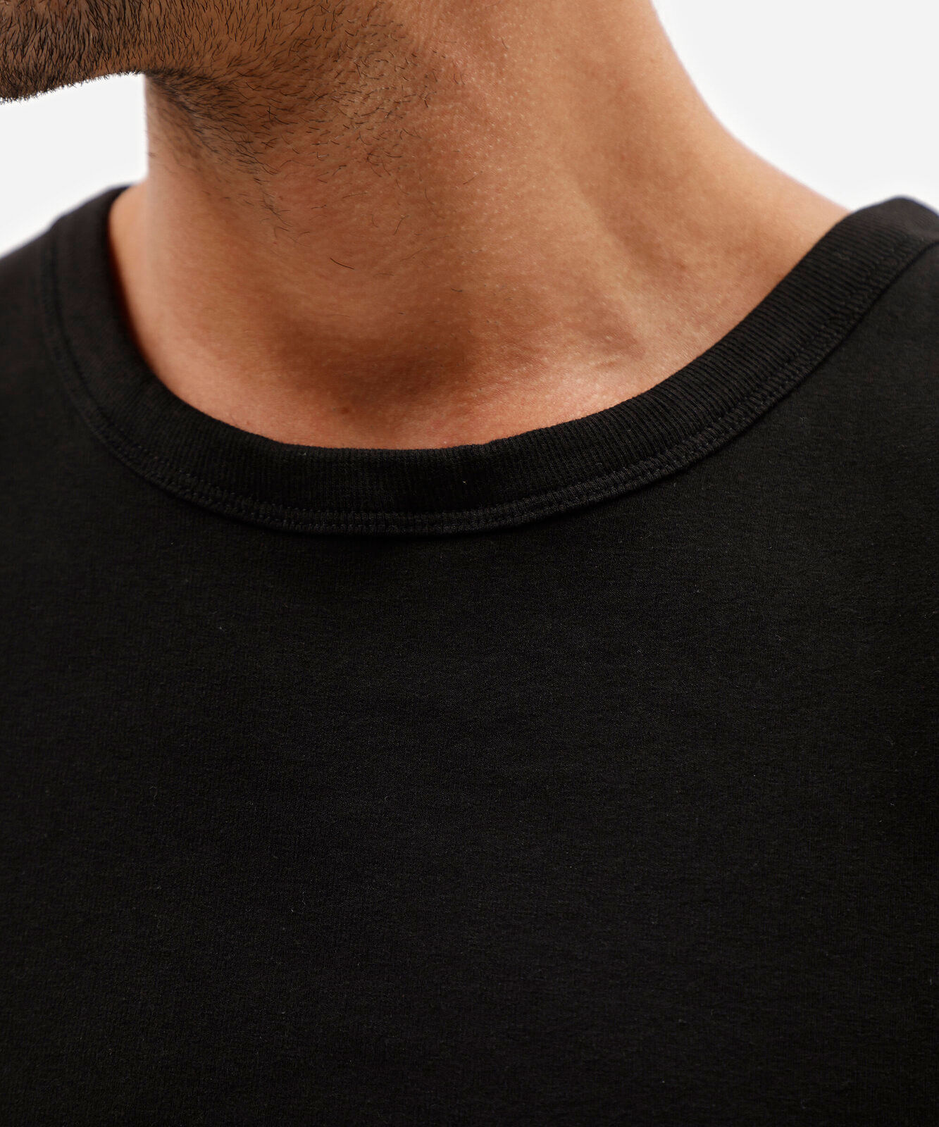 regata slim fit masculina de algodão básica preta
