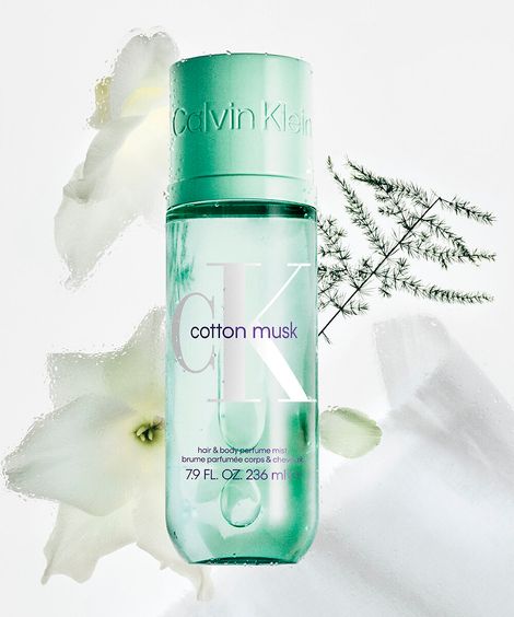 body splash unissex calvin klein cotton musk body e hair mist 236ml
