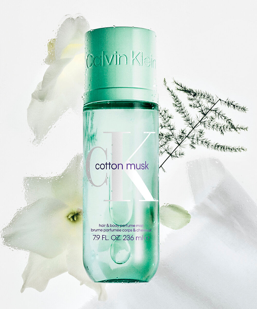 body splash unissex calvin klein cotton musk body e hair mist 236ml