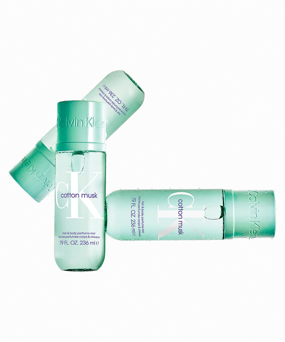 body splash unissex calvin klein cotton musk body e hair mist 236ml