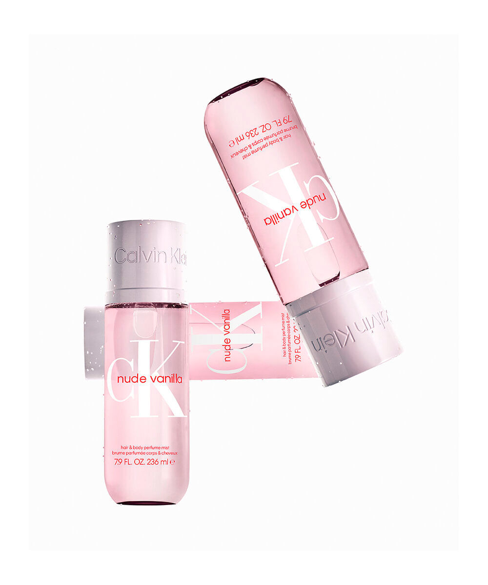 body splash unissex calvin klein nude vanilla body e hair mist 236ml