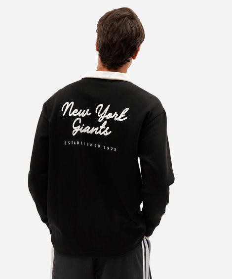 polo oversized masculina manga longa giants nfl preta