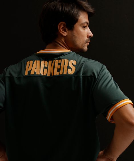 camiseta masculina oversized nfl packers verde