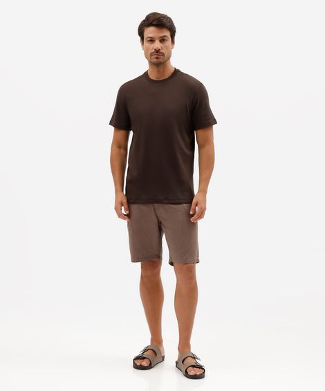 bermuda masculina com cordão bege