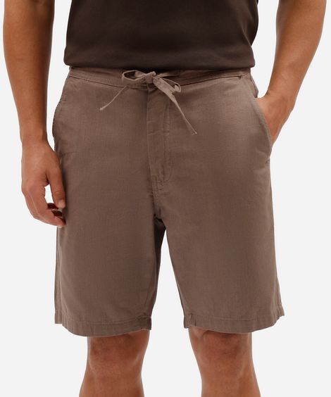 bermuda masculina com cordão bege