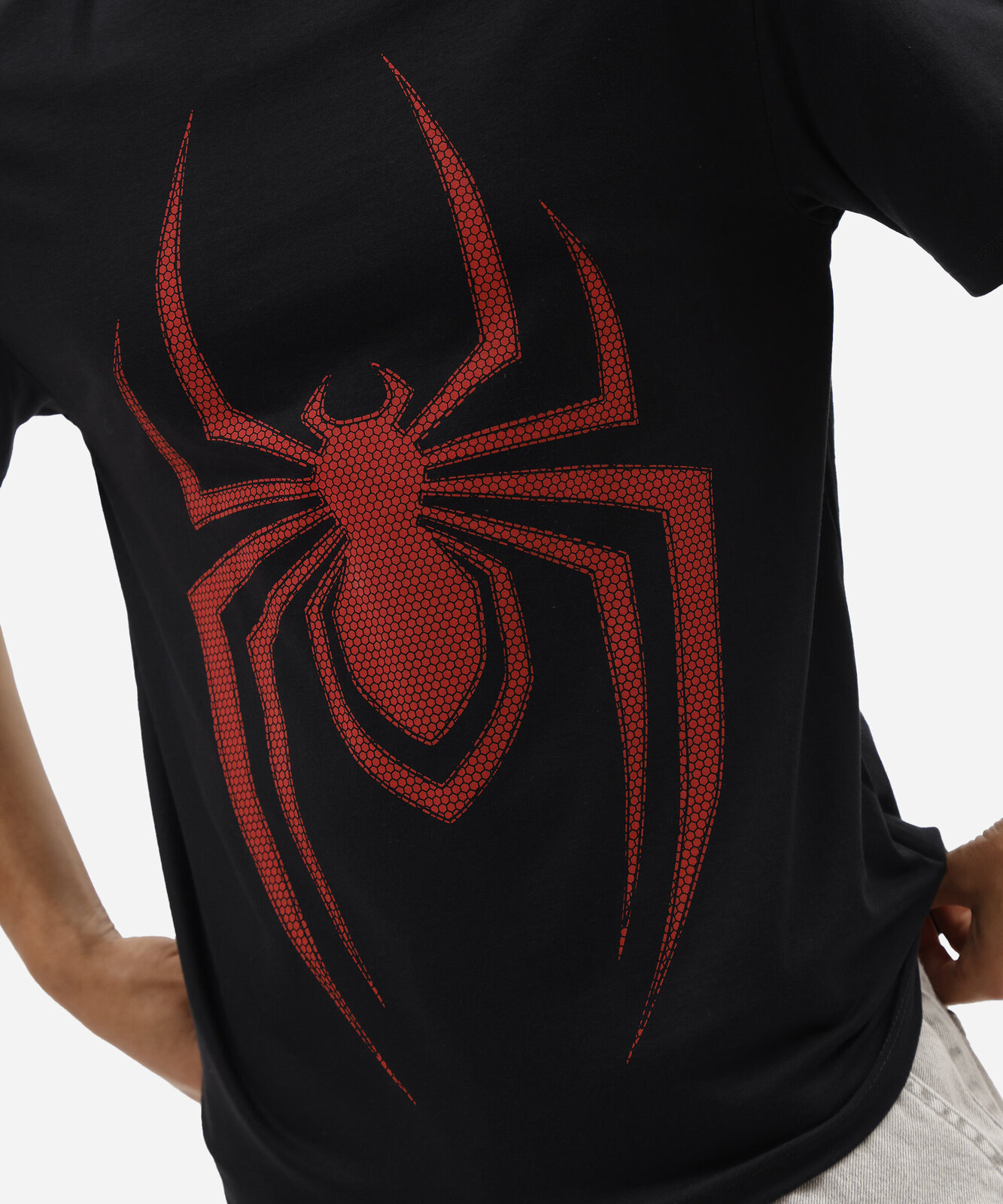 camiseta masculina de algodão manga curta homem aranha preta