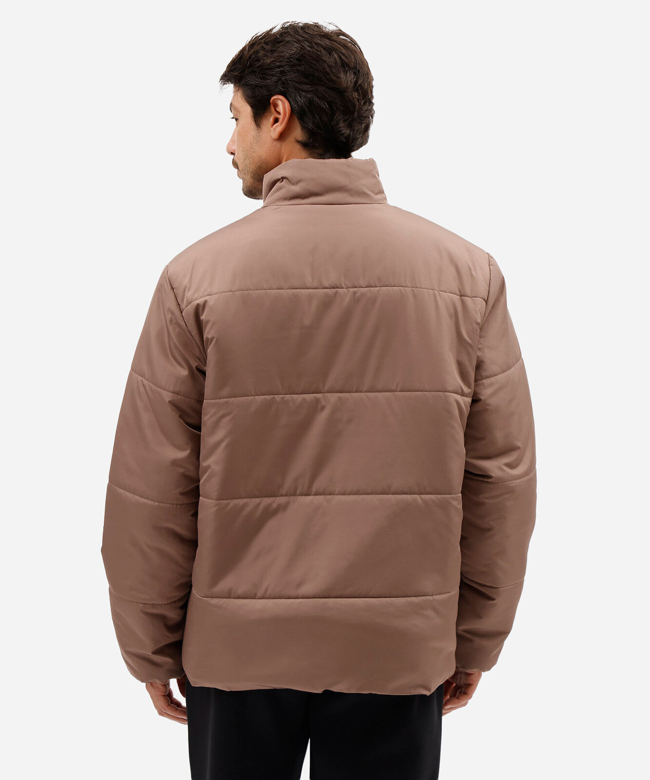 jaqueta masculina puffer esportiva marrom