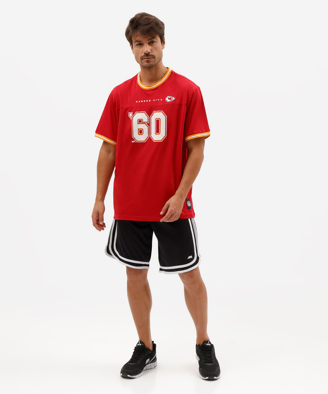 camiseta masculina oversized nfl chiefs vermelha