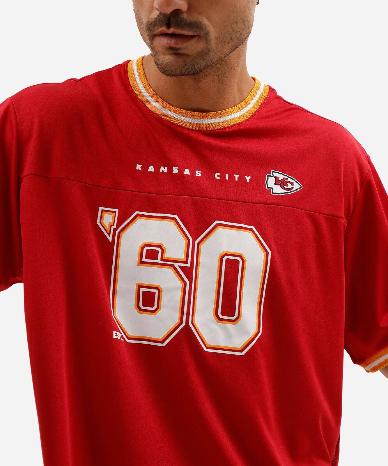 camiseta masculina oversized nfl chiefs vermelha