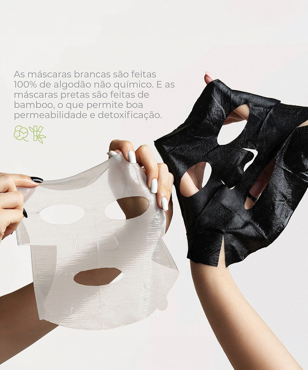 máscara facial kiss new york professional de algodão mel