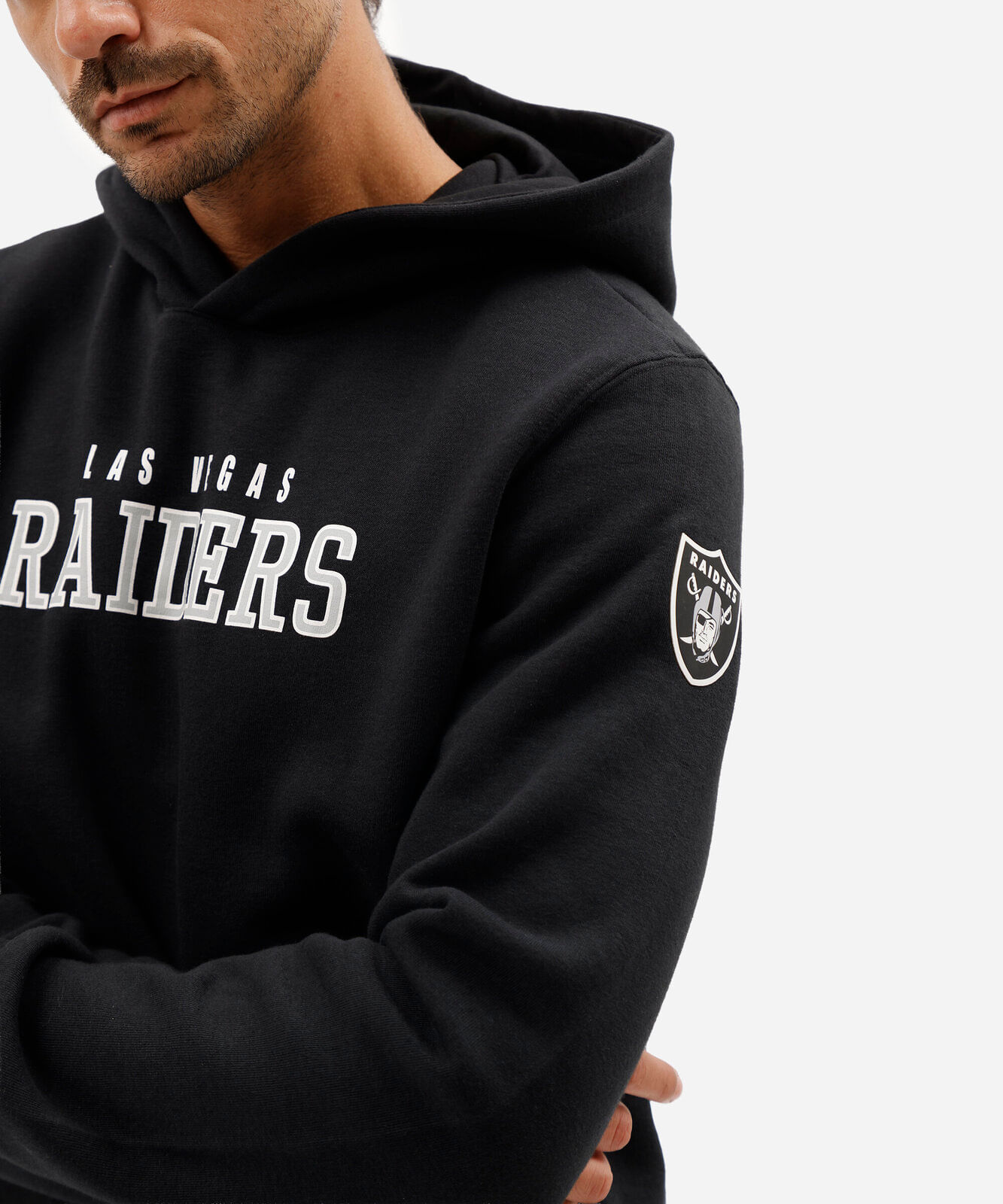 blusão masculino de moletom com capuz raiders nfl preto