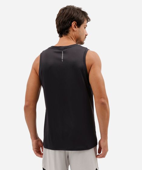 regata masculina esportiva texturizada preta