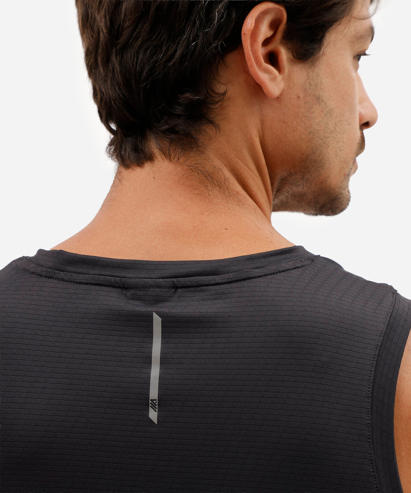 regata masculina esportiva texturizada preta