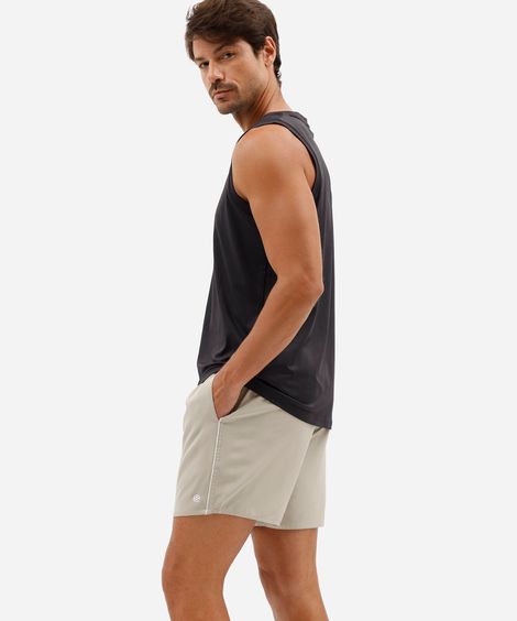 short esportivo masculino cós elástico bege