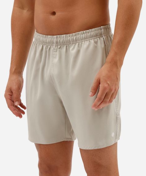 short esportivo masculino cós elástico bege