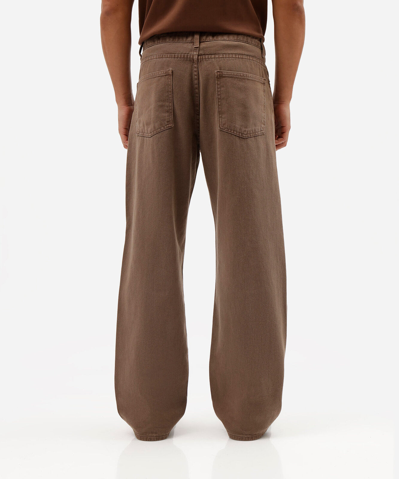 calça baggy masculina de sarja marrom