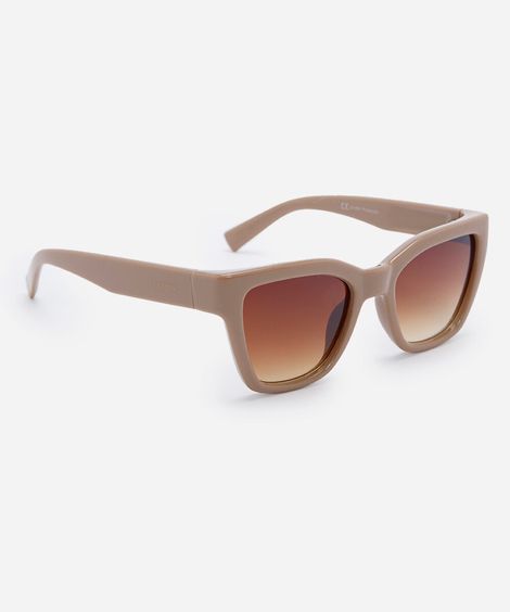óculos de sol feminino gatinho de acetato triton bege