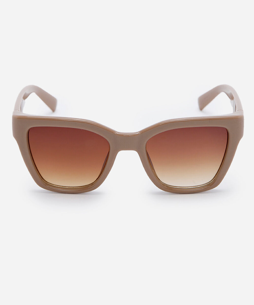 óculos de sol feminino gatinho de acetato triton bege