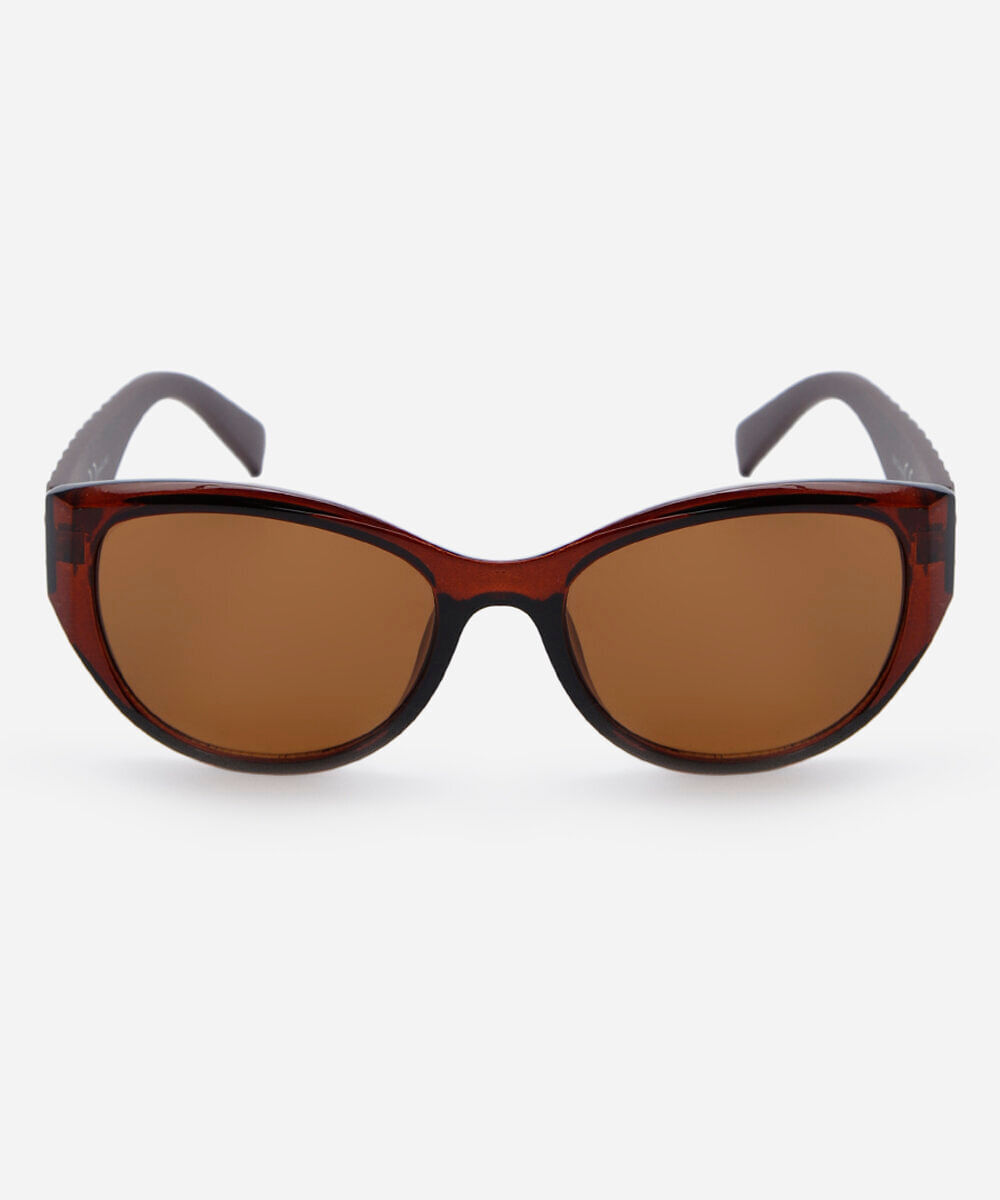 óculos de sol feminino gatinho de acetato marrom