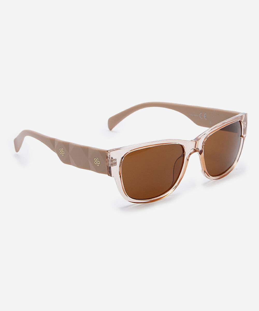 óculos de sol feminino quadrado de acetato marrom