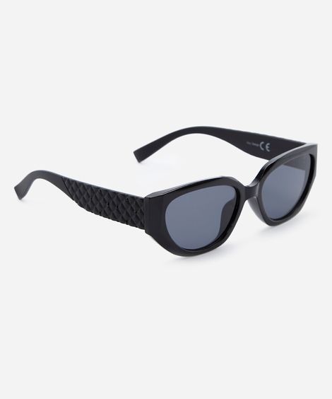 óculos de sol feminino gatinho de acetato preto