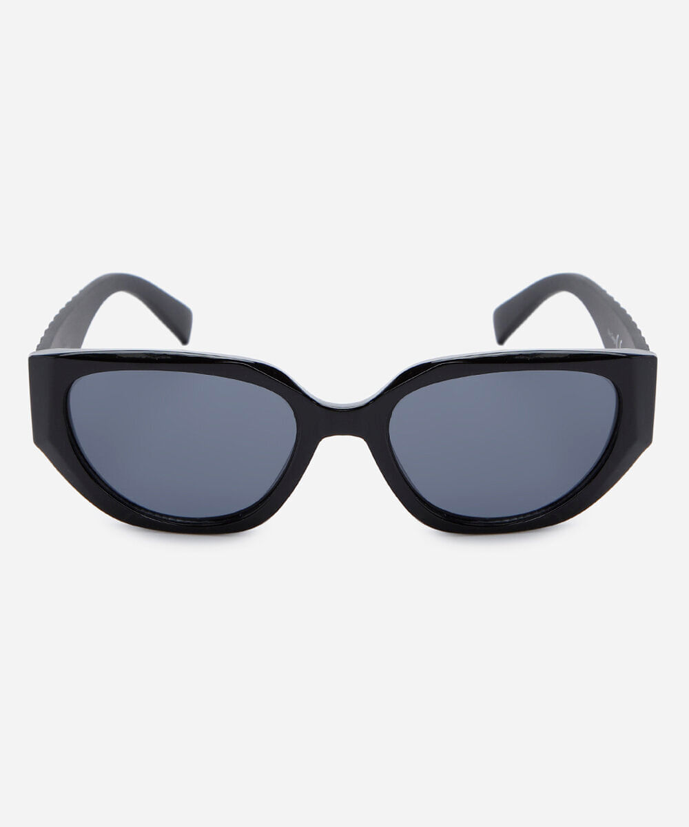 óculos de sol feminino gatinho de acetato preto