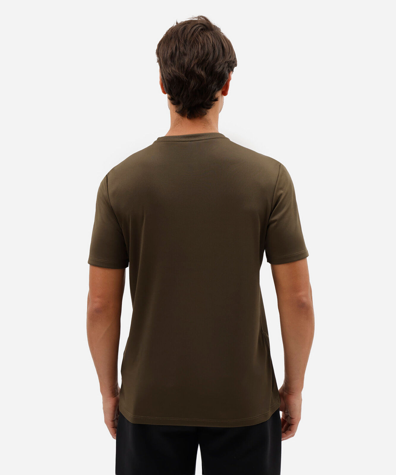 camiseta esportiva masculina manga curta com nervuras verde