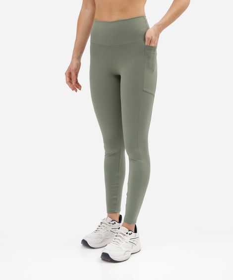 calça legging esportiva com bolso verde