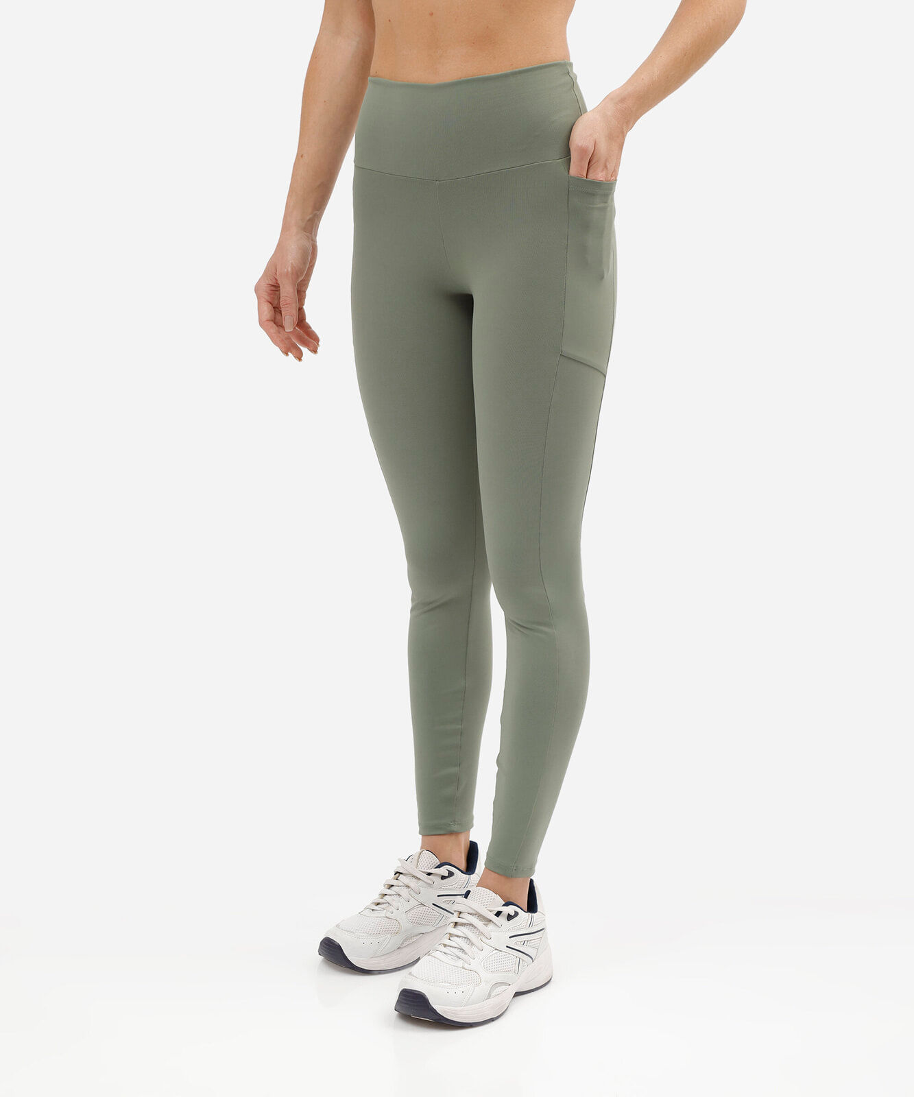 calça legging esportiva com bolso verde