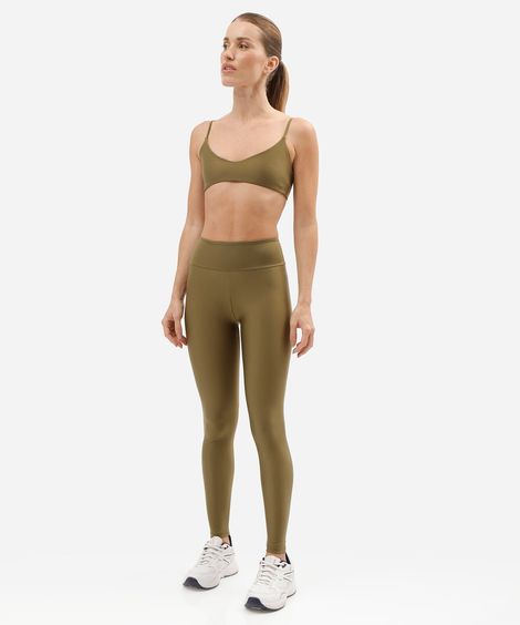 calça legging esportiva feminina de poliamida com bolso verde