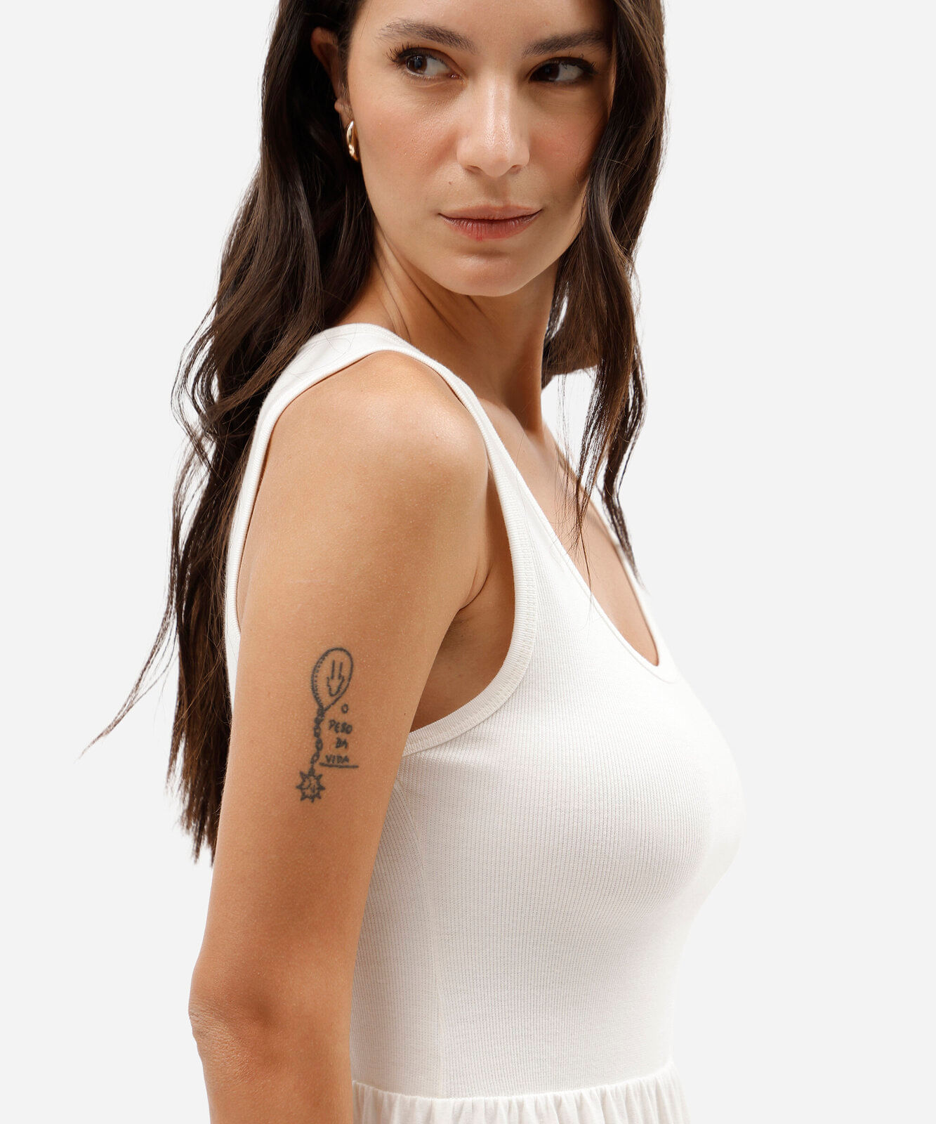 vestido midi feminino de algodão off white