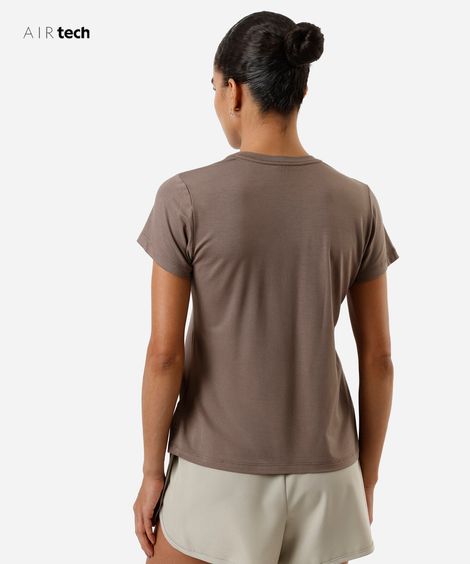 camiseta feminina manga curta AIRtech cinza