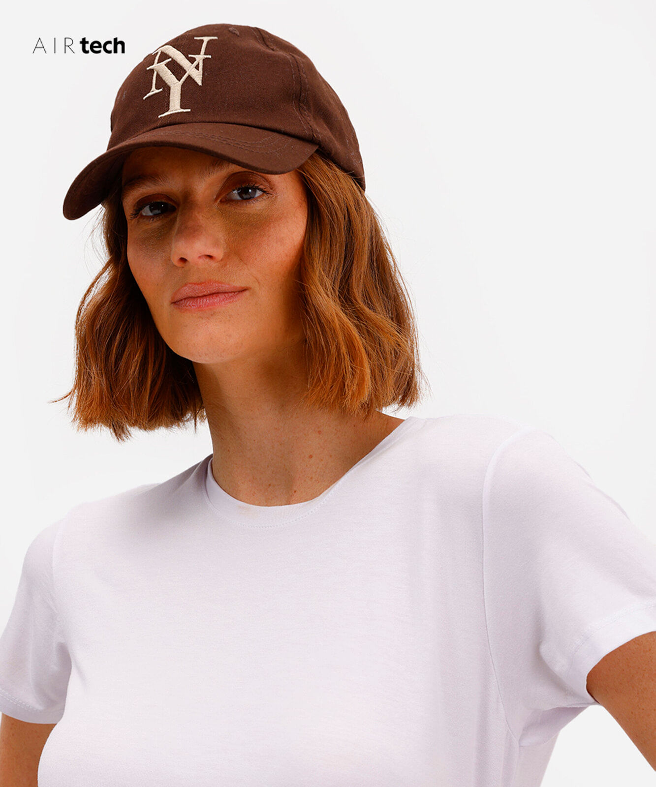 camiseta feminina manga curta AIRtech off white