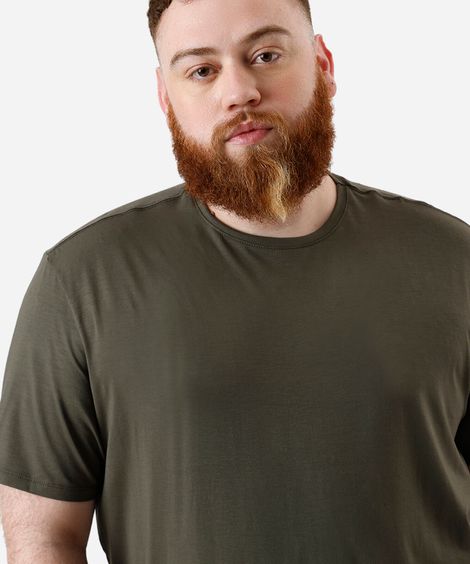 camiseta comfort masculina manga curta AIRtech plus size verde