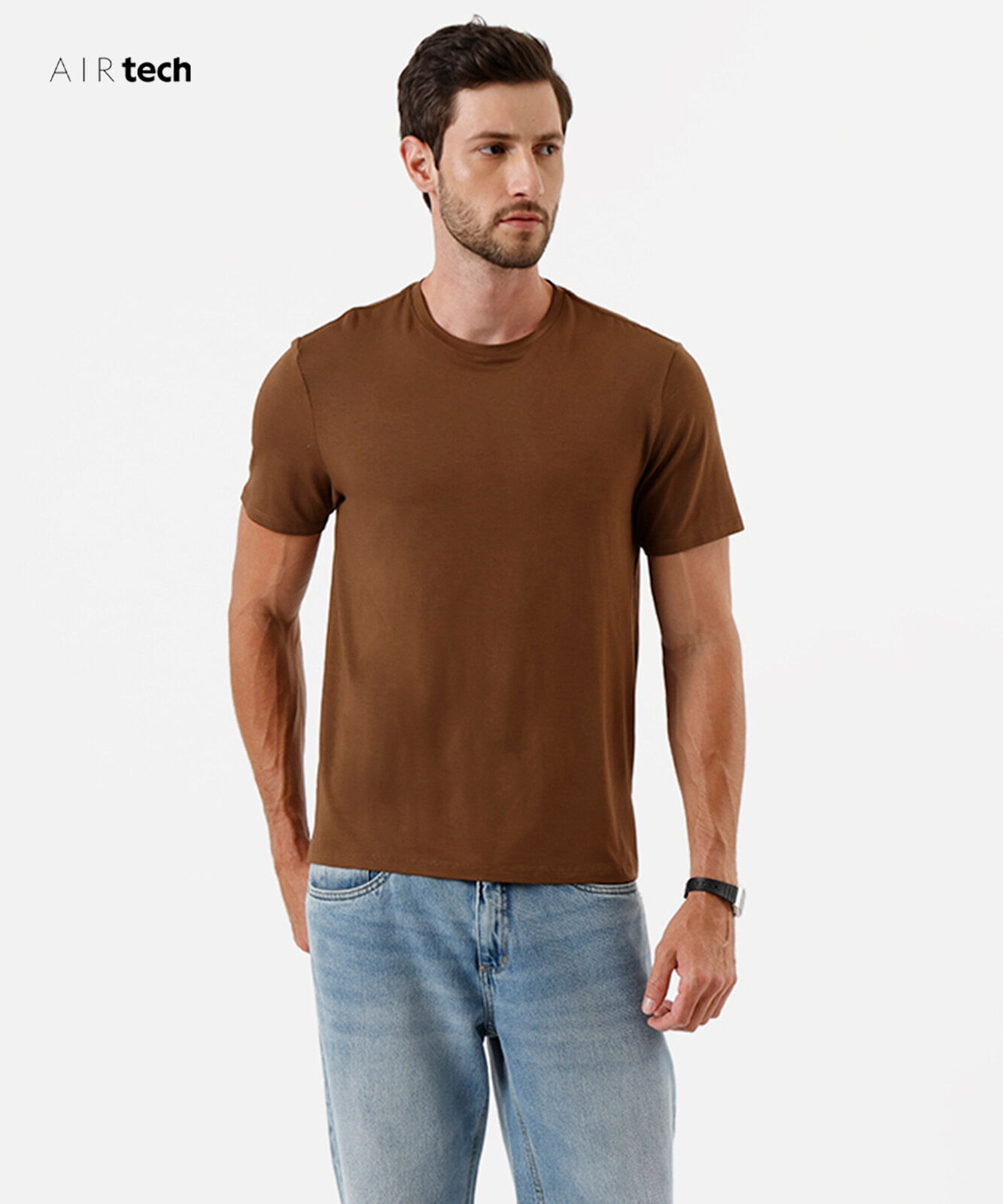 camiseta masculina AIRtech marrom