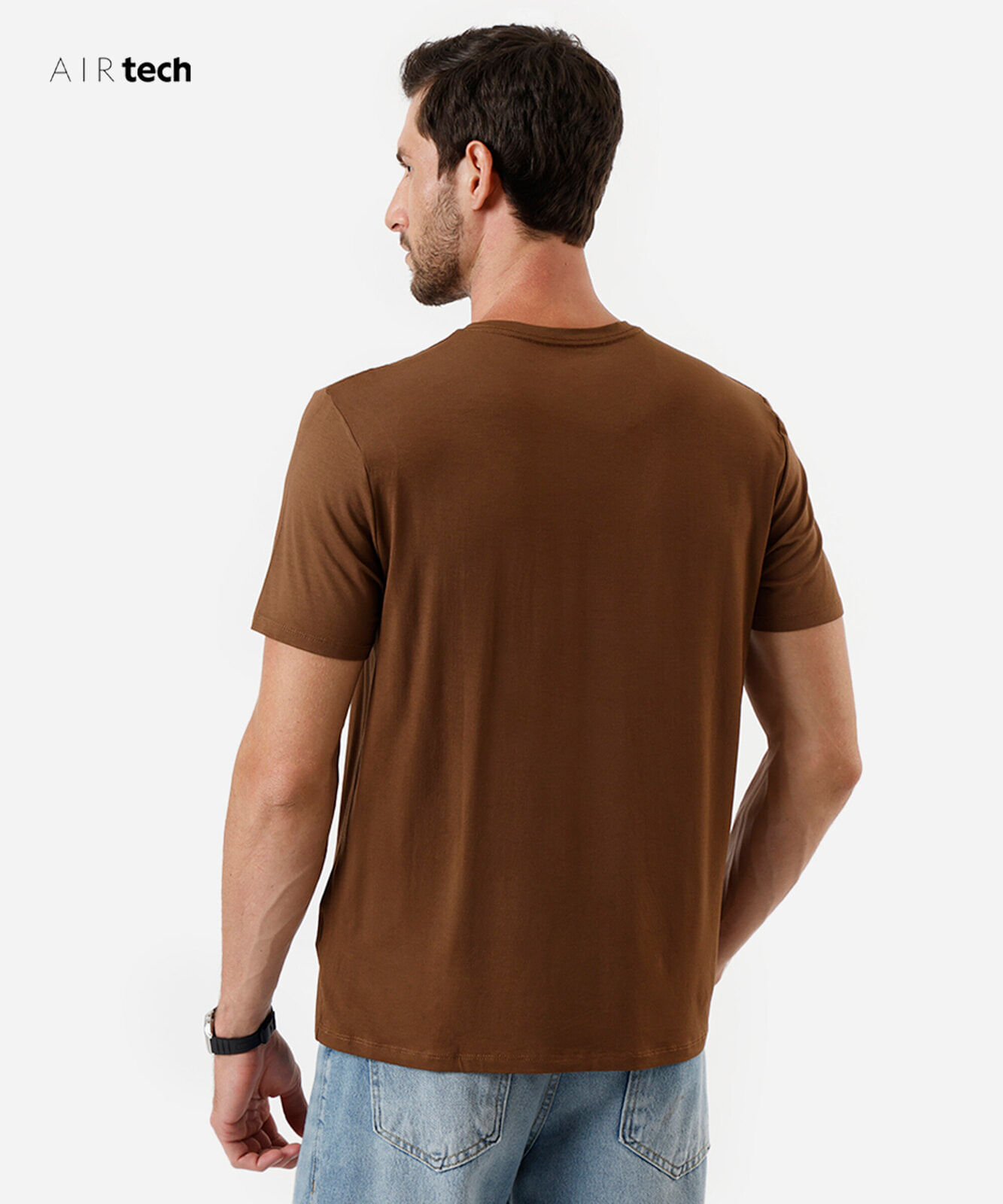 camiseta masculina AIRtech marrom