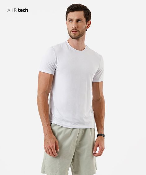 camiseta slim masculina AIRtech branco