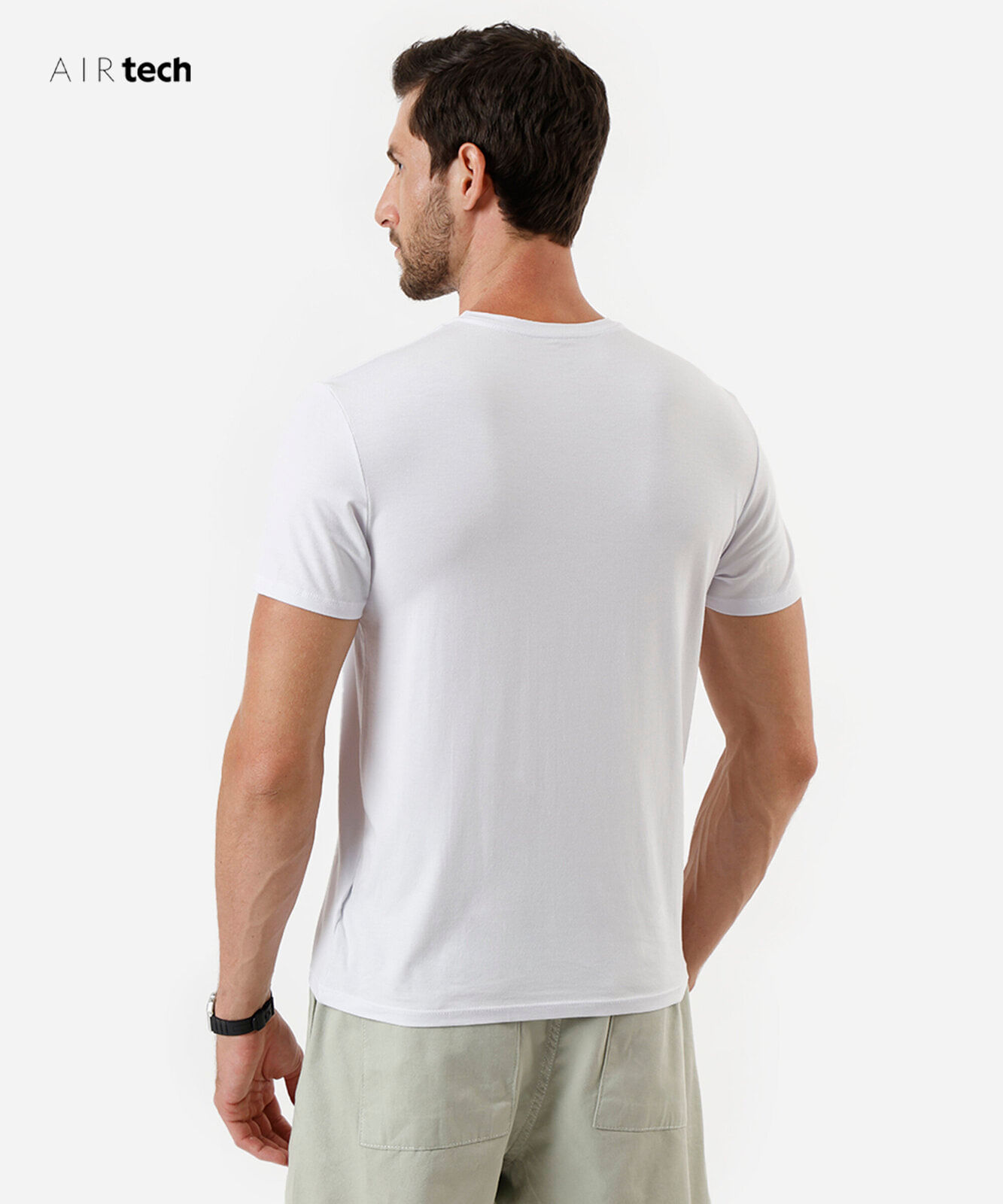 camiseta slim masculina AIRtech branco