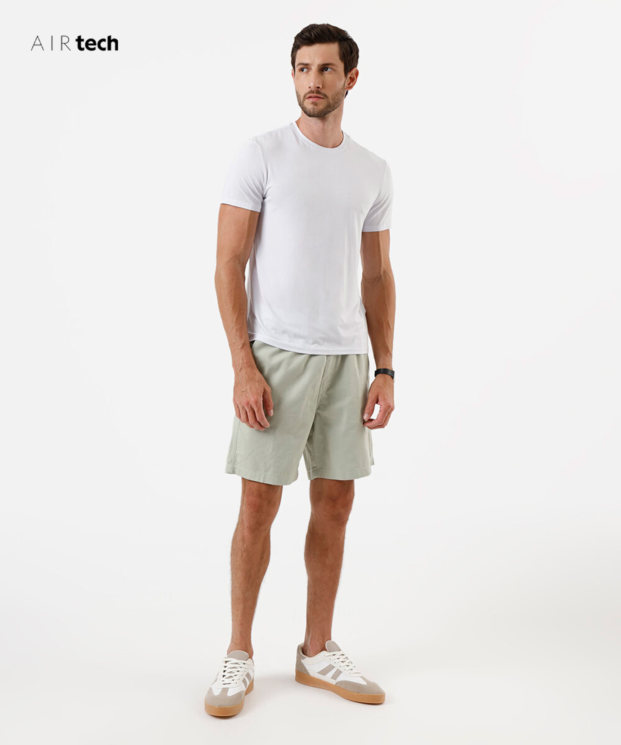 camiseta slim masculina AIRtech branco