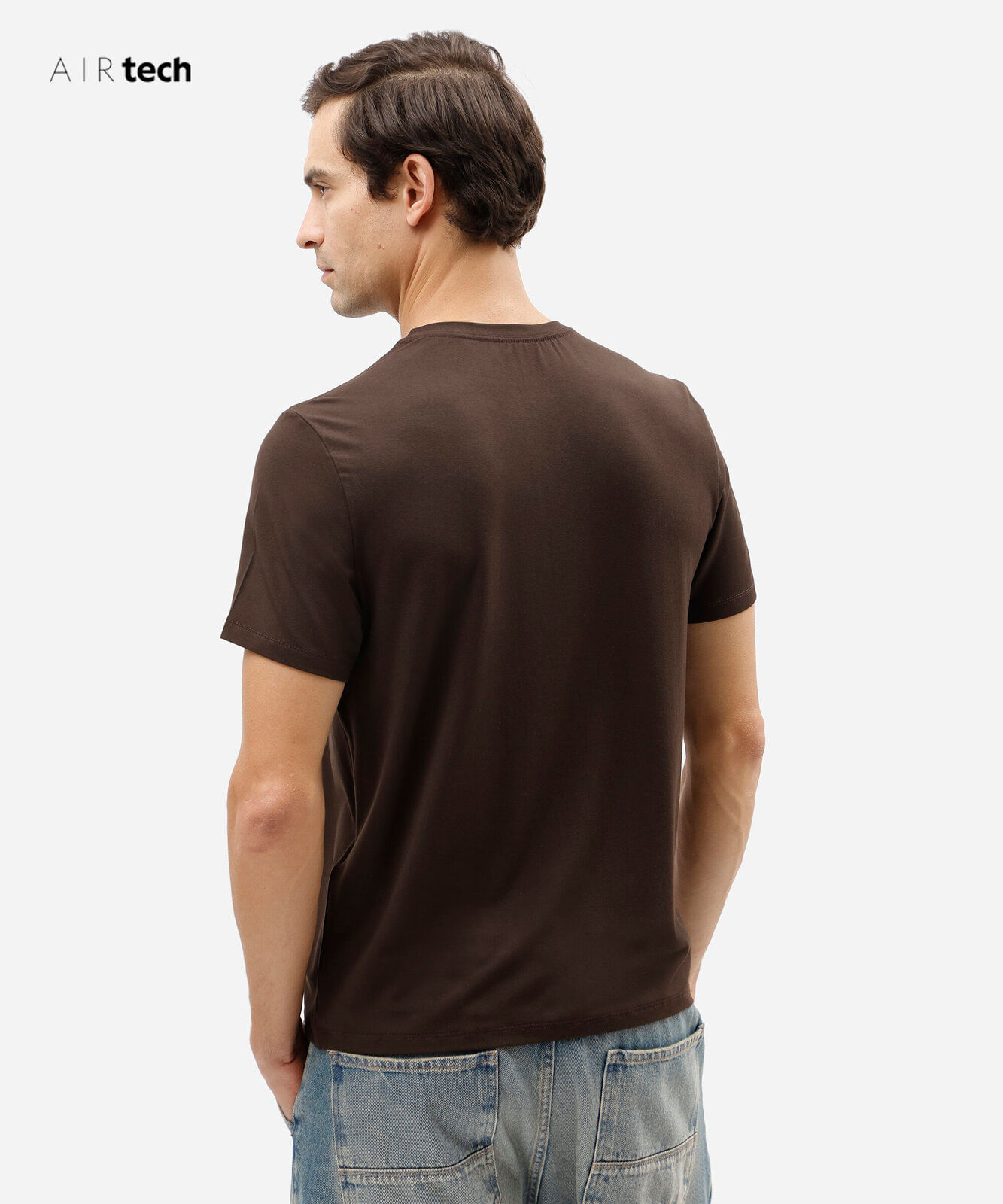 camiseta masculina manga curta AIRtech marrom