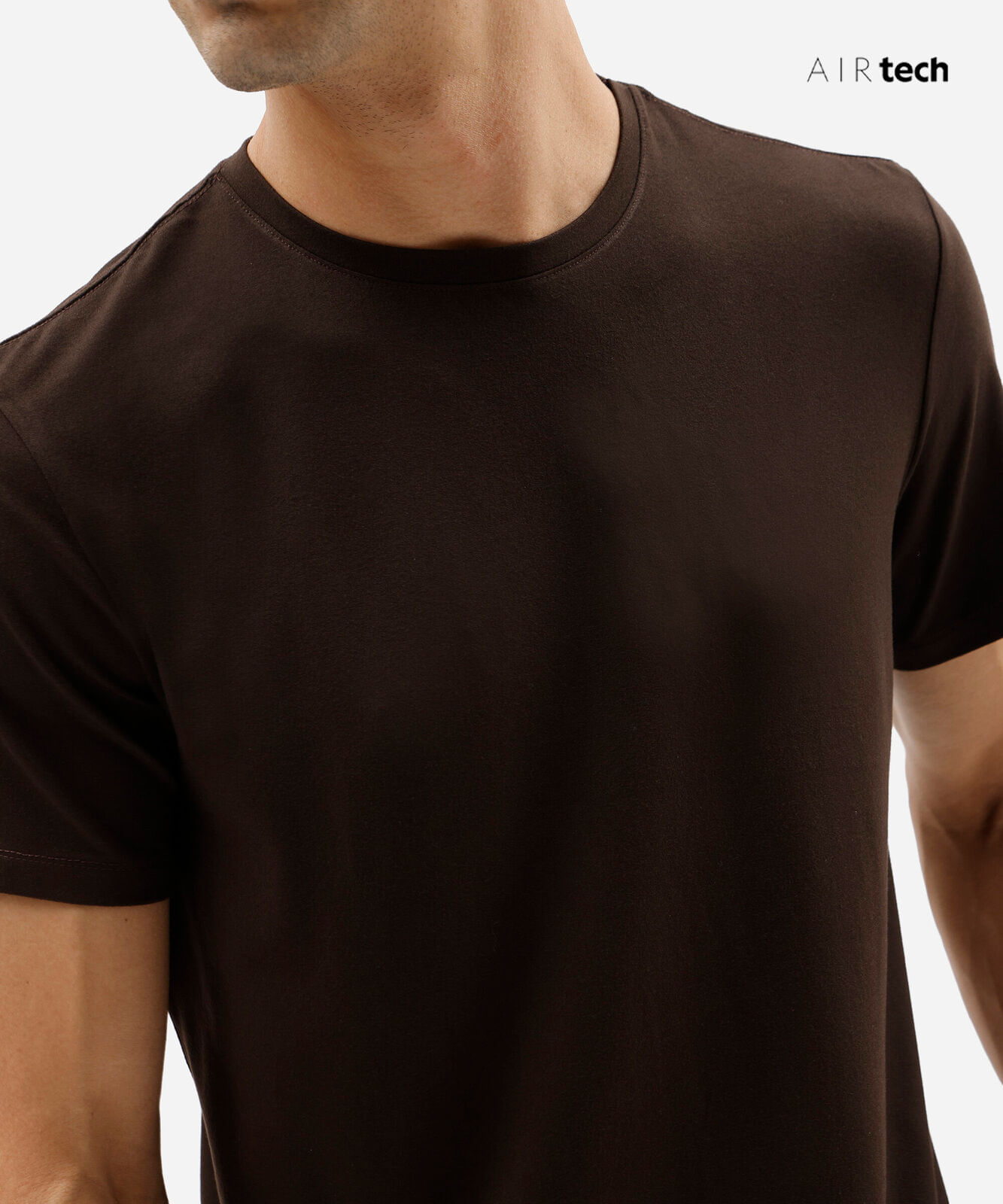 camiseta masculina manga curta AIRtech marrom