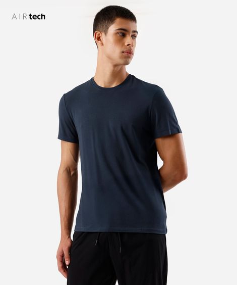 camiseta slim masculina AIRtech azul