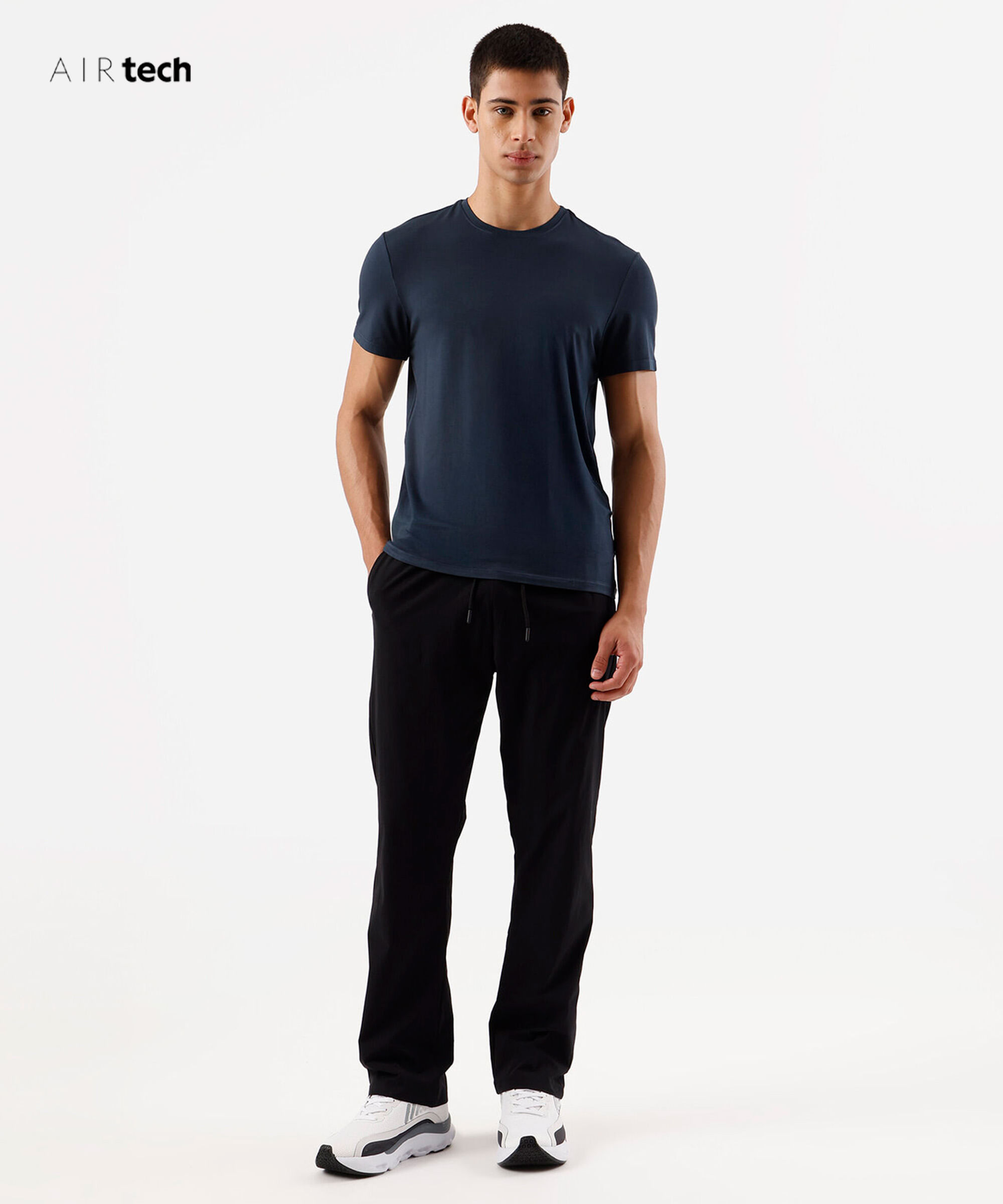 camiseta slim masculina AIRtech azul