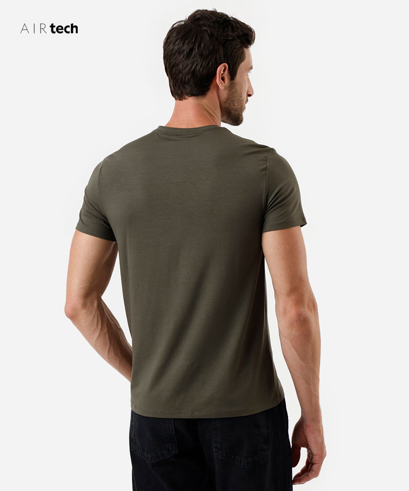 camiseta slim masculina AIRtech verde