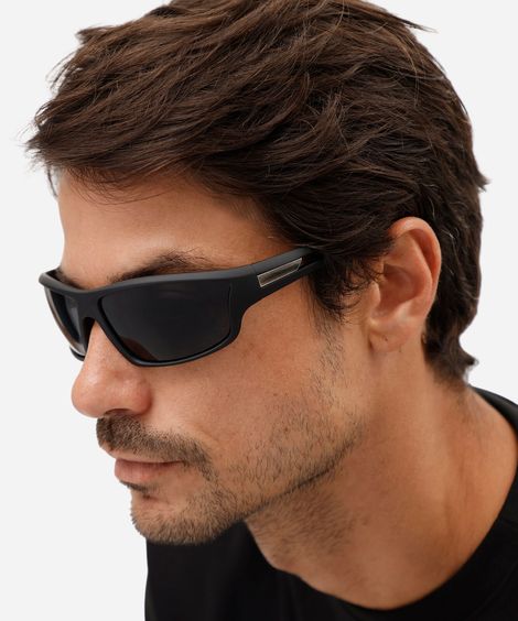 óculos de sol masculino esportivo de acetato preto