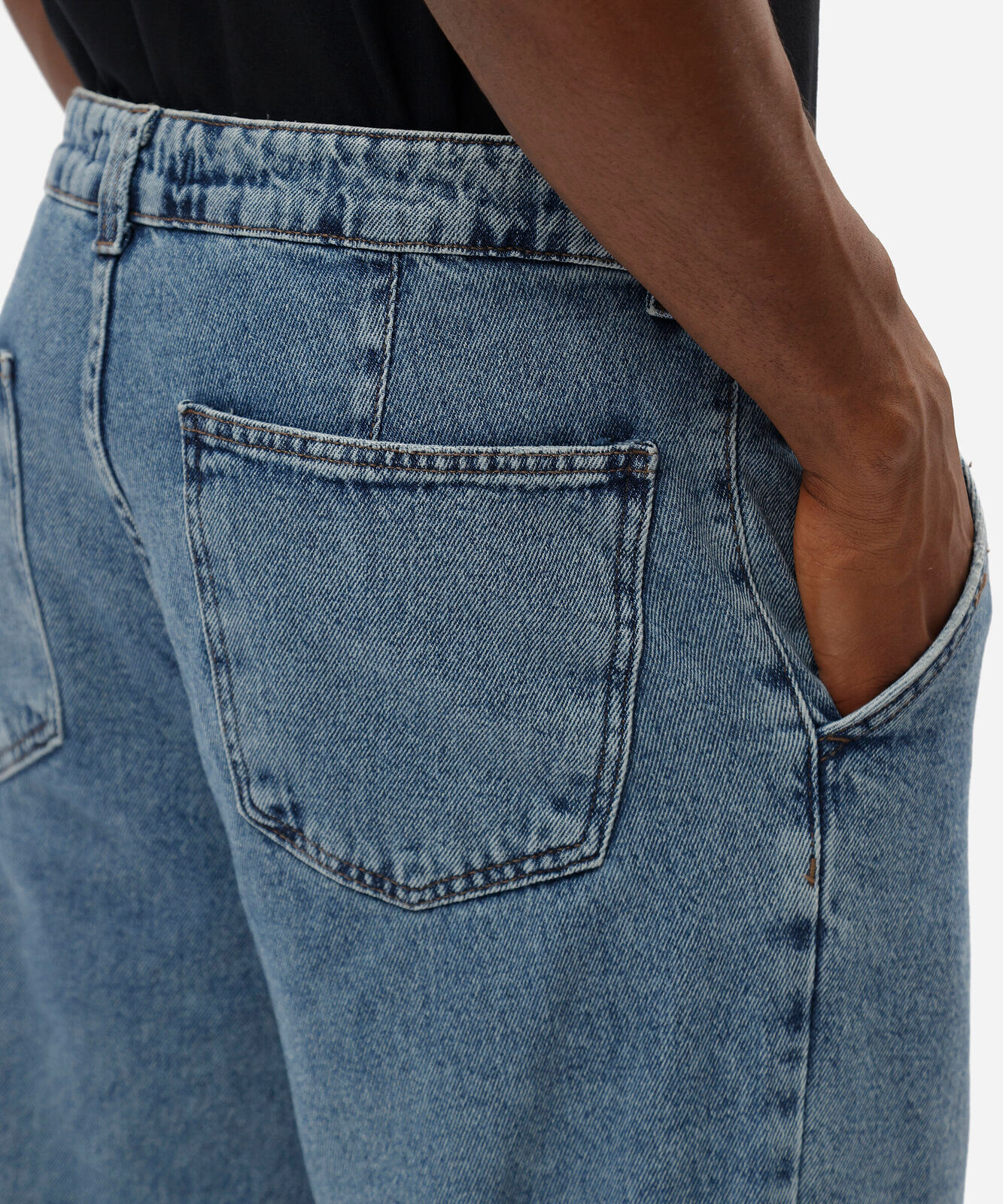 calça chino masculina jeans azul