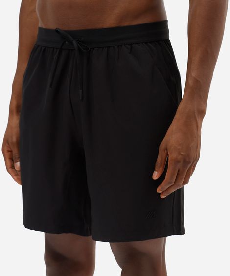 short masculino esportivo com recortes preto